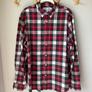 Old Navy Red/White/Black/Blue/Green/Yellow Plaid Dress Shirt Size XL Regular Fit